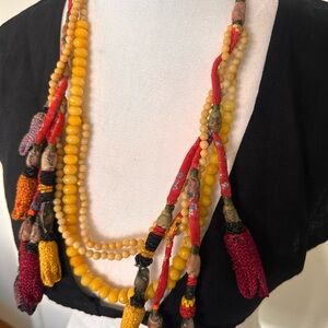 Colorful Tribal Beaded Necklace